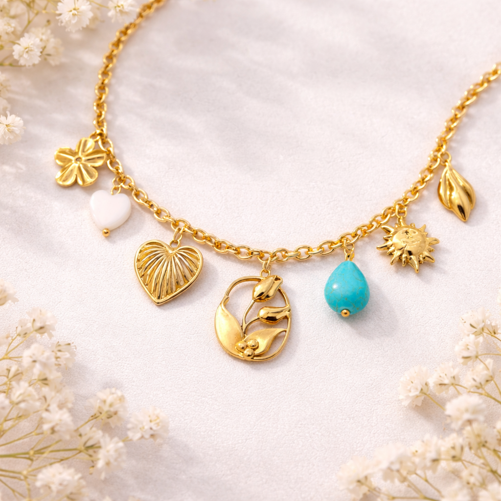 Blooming in Progress Charm Necklace | Women in construction Collection | Mom Beauty Love